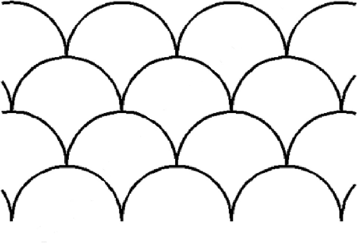 Quilting Creations Clam Shell Background Quilt Stencil