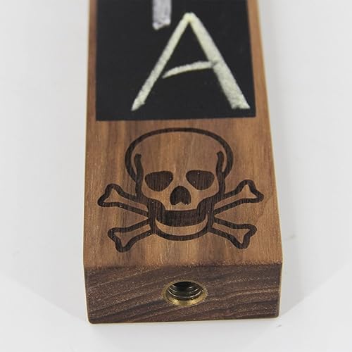 Miniatura 6 de Mango de barril de cerveza, mango de barril de cerveza, mango de barril de zombi para cervecería, madera de nogal con pizarra, 8 pulgadas de largo x