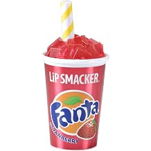 Lip Smacker Coca-Cola Lip Balm Moisturizing Collectors Beverage Cup Design Sheer Finish for Smooth Lips - Strawberry Fanta