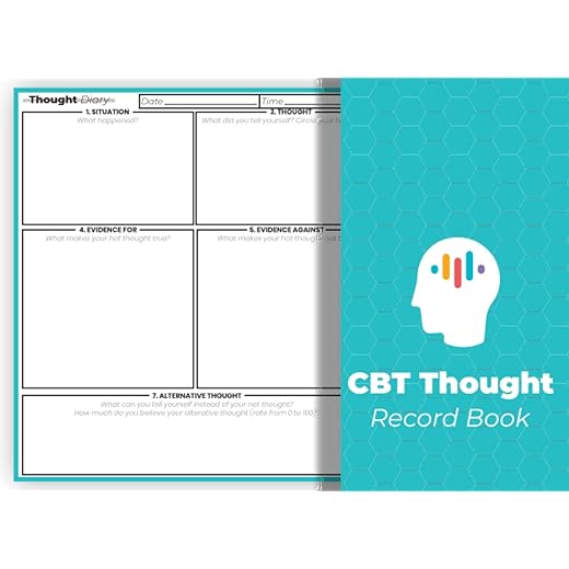 CBT Thought Record Book Worksheets 100 Pages