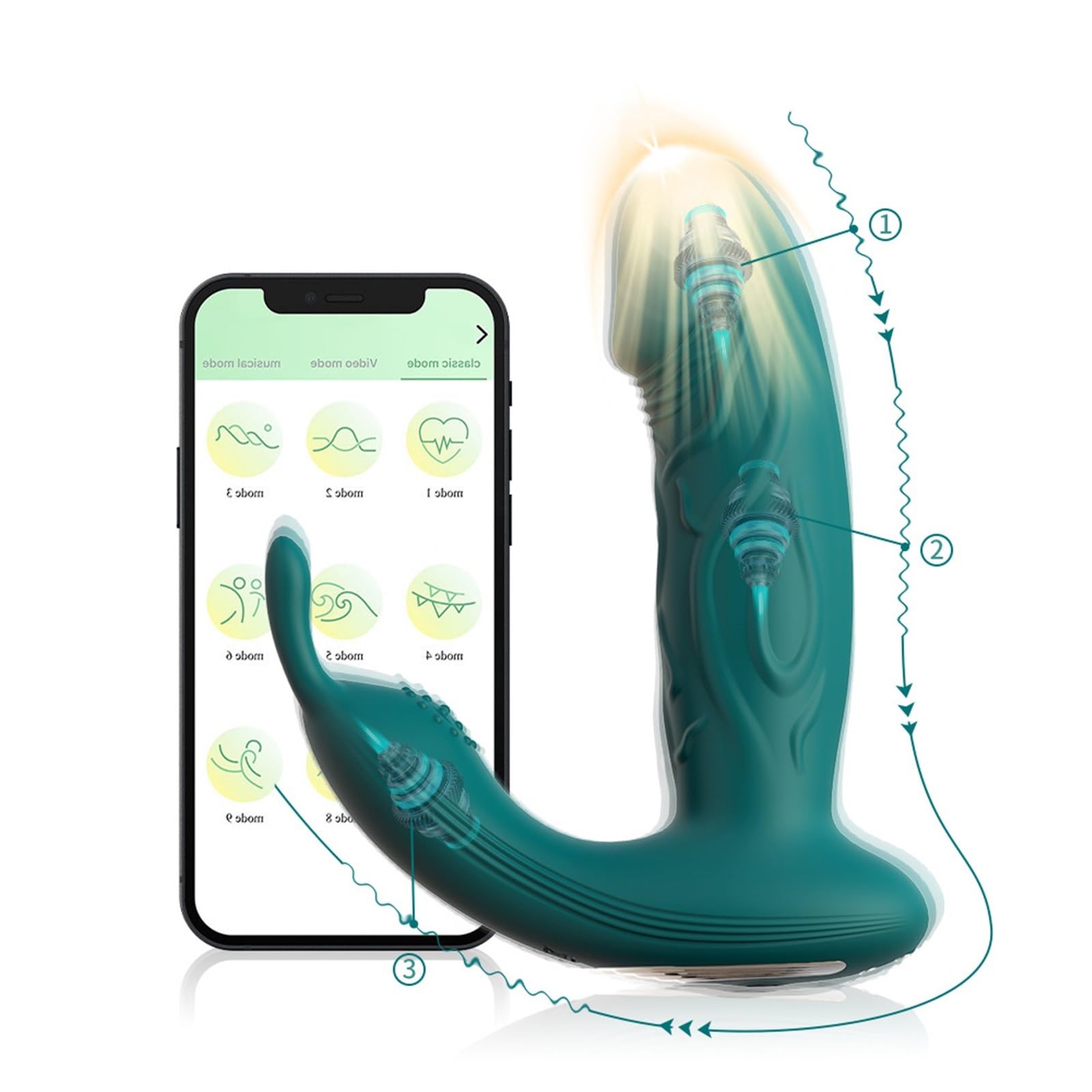 DAGIN Giocattoli sessuali per Adulti Giocattolo Sessuale per Donne - Vibratore telecomandato 3in1 indossabile, vibratori Punto G Macchina per Il Sesso per Coppie