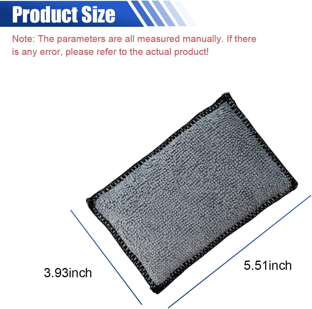 3PCS Car Interior Scrubbing Sponges, 5.5"×3.9" Microfiber Auto Cleaning Applicator Pad, Detailing Scrub Sponge for Vehicle Leather Seat, Vinyl, Plastic, Upholstery (Grey/White) - Image 2