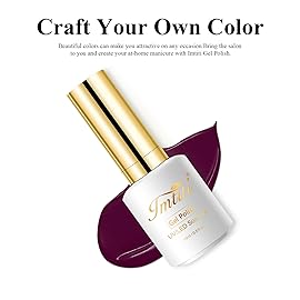 Imtiti Gel Nail Polish, 0.5 Fl Oz Wine Purple Gel Polish Soak Off LED U V Nail Gel Polish Spring Summer Gel Nail Polish DIY Nail Art Starter Manicure Salon Gel Nail Kit for Women Girls