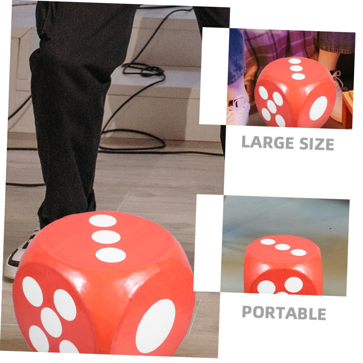 Dados de Espuma Jumbo EVA Rojo para Educativos y Fiestas Dados Gigantes Seguros y Portátiles para Adultos