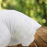 Vista 5 de Ogrmar Paquete de 4 almohadas blancas de 12 x 20 pulgadas, hipoalergénicas, de alta resistencia, algodón PP, relleno de almohada cuadrada, almohada