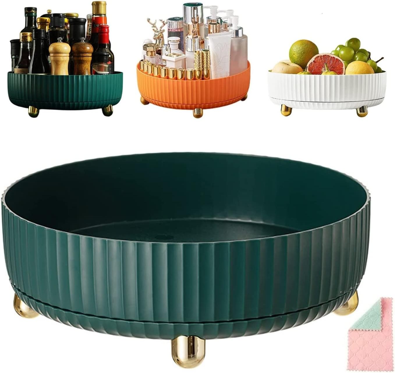 Amazon.com - 2023 New Rotating Storage Rack, 360° Spinning Spice Rack ...