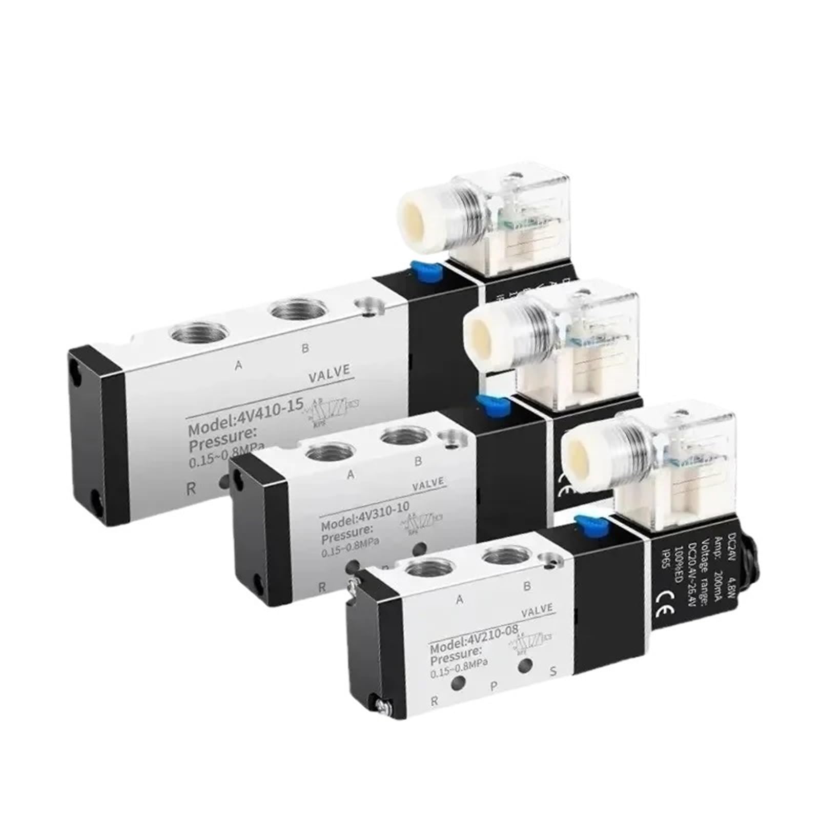 Électrovanne 4V210-08 DC24V pour l'automatisation des vérins sur lignes de production