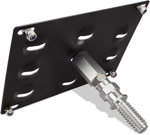 Miniatura 4 de runmade Adaptador de gancho de remolque para parachoques delantero, soporte de montaje para placa de matrícula, compatible con BMW E39 E46 E90 E91