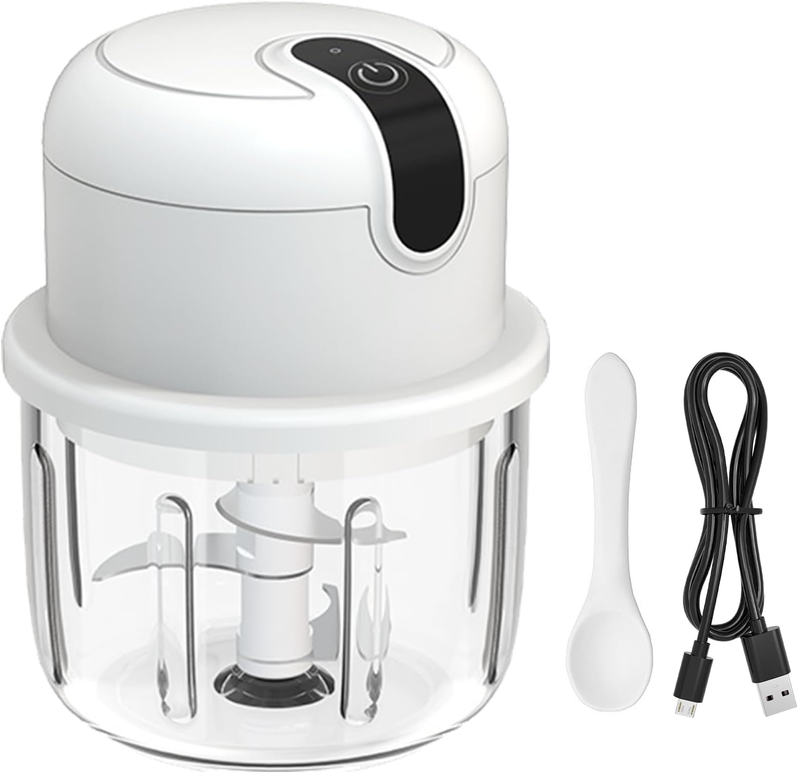 EASYSPEED Electric Garlic Chopper 1Cup, Mini USB Charging Wireless Food