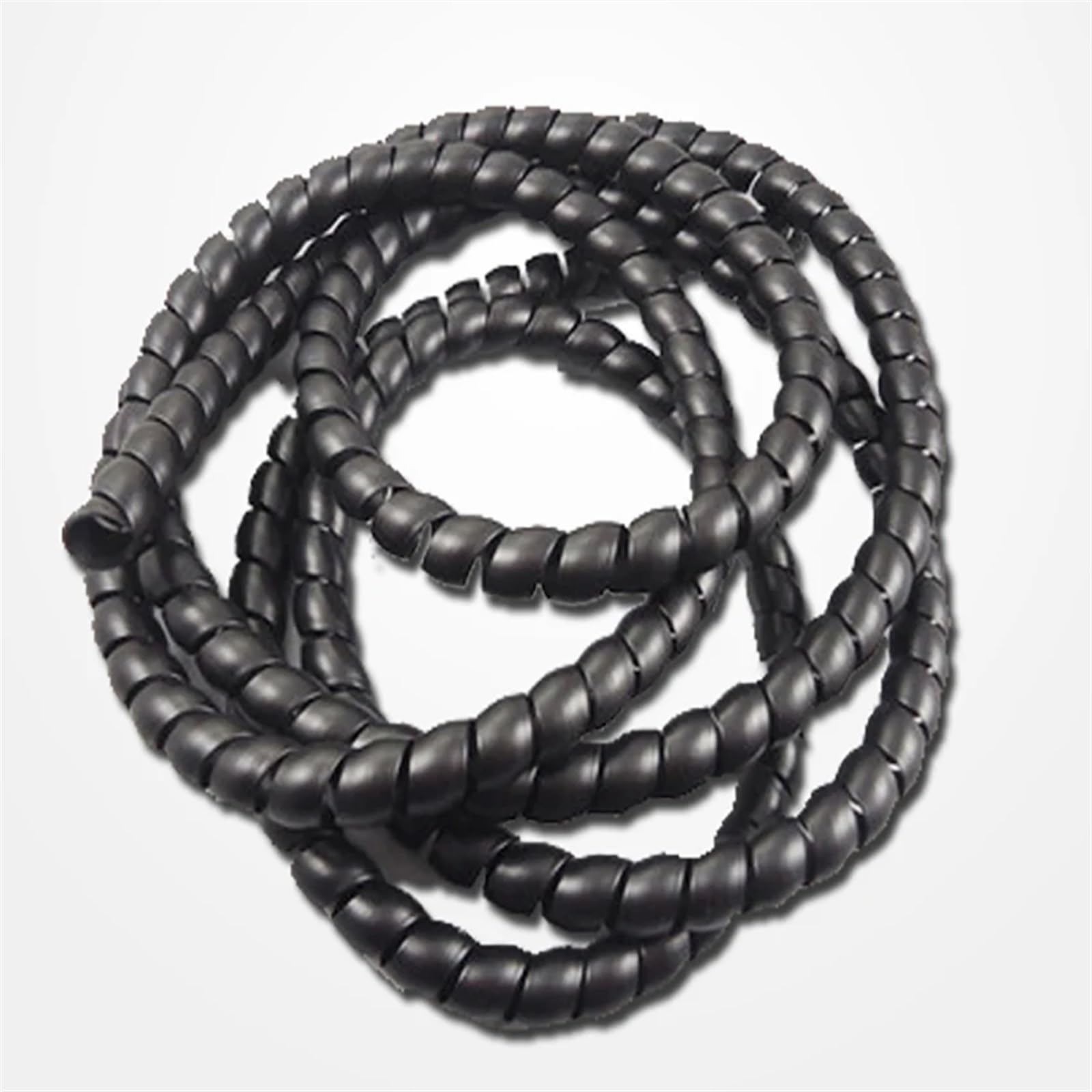 Spiral Wrap 2 Meter Pipe Wire Protective Sleeve 8mm 10mm 12mm 14mm 16mm Spiral Wrap Sleeving Tube Flame Retardant Cable Sleeves Band Winding Tubing Cover(Color:Black,Size:16mm inside diameter)