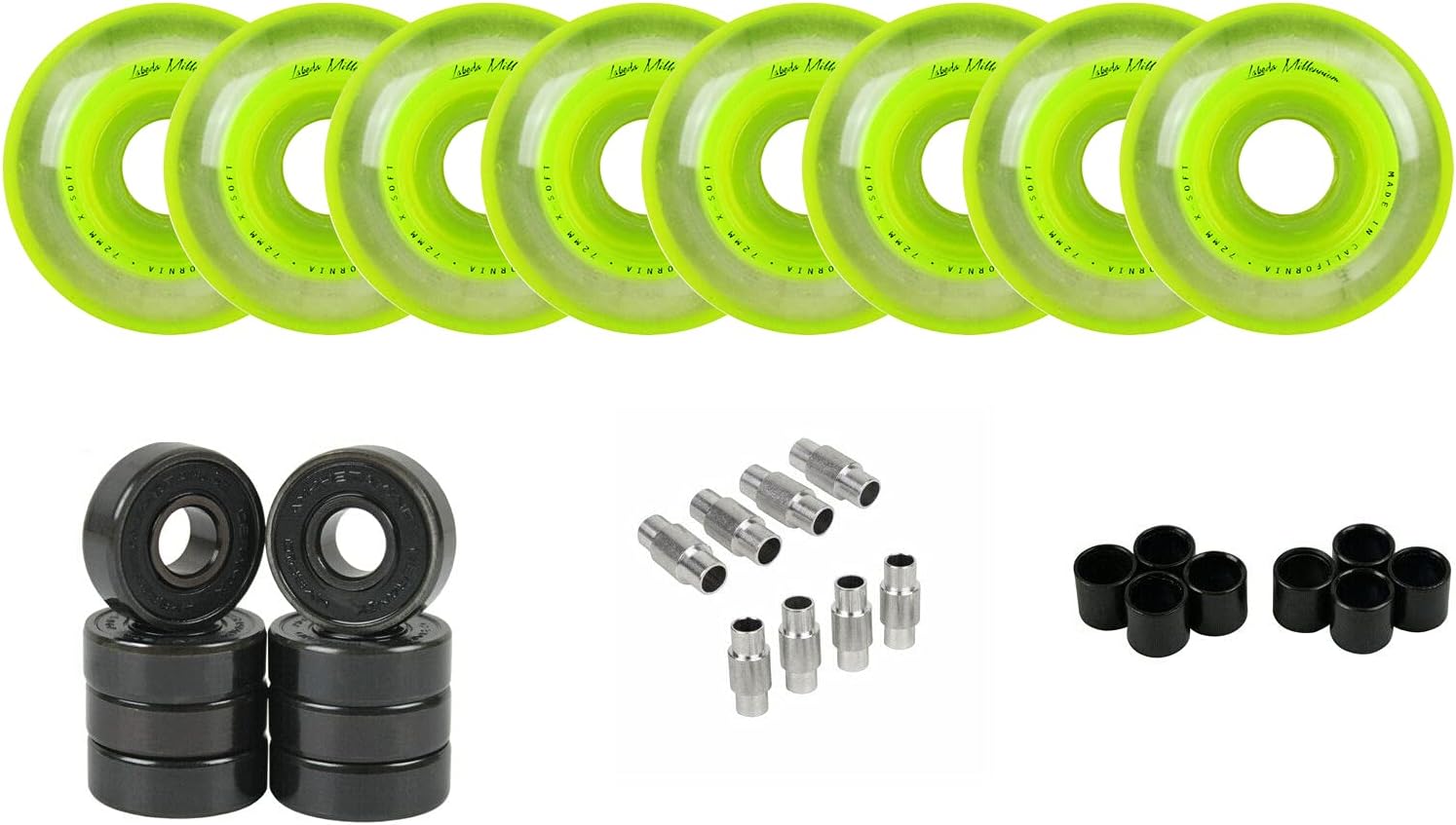 Labeda Millennium Gripper Roller Hockey Wheels, Ceramic Bearings, Choose Size/Color