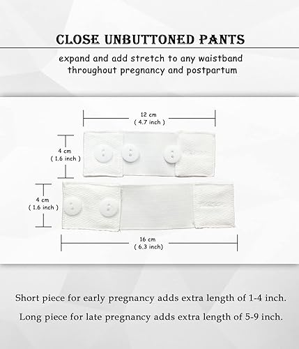 Miniatura 2 de Combinación de extensores de camisas de maternidad y pantalones extensores de cintura, banda de maternidad sin costuras