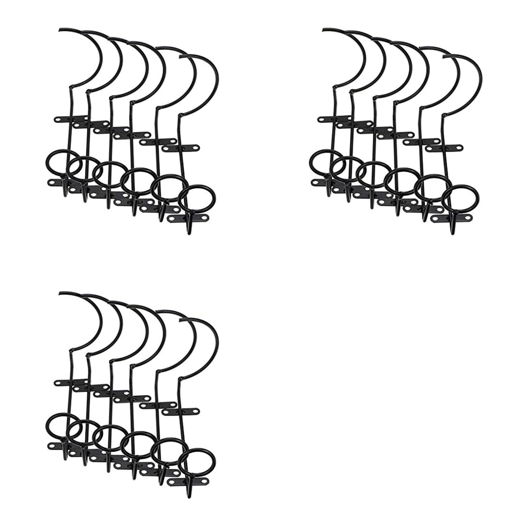 Hndhbfgrt 18Pcs Wall-Mounted Wine Rack, Wine Bottle Display Rack, Metal Hanging Wine Rack Storage Rack for Storing Drinks/Bottles