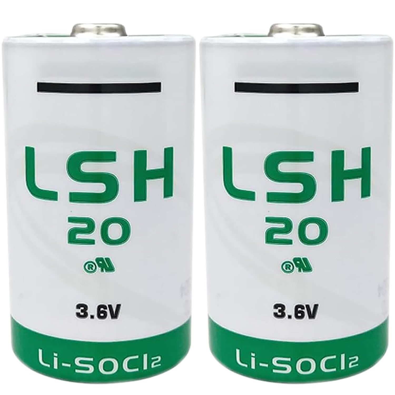 BATTEMALL (2pcs/Pack) LSH20 3.6 Volt D 13000mAh Lithium Battery for LSH20 ER34615M Lithium Battery Non-Rechargeable