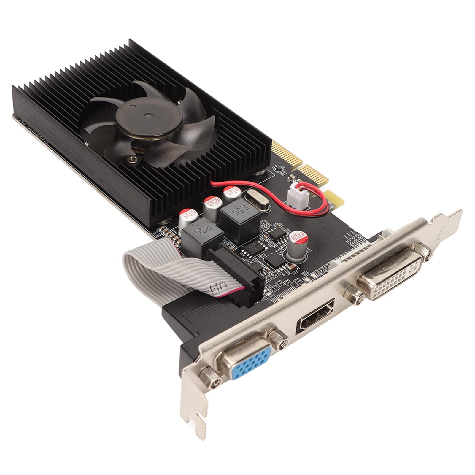para AMD para Tarjeta gráfica Radeon HD 7450, Tarjeta gráfica 2G 64bit DDR3 con PCI Express X16 3.0, HDMI, DVI, VGA, Tarjeta gráfica de PC para computadora de Escritorio de Oficina