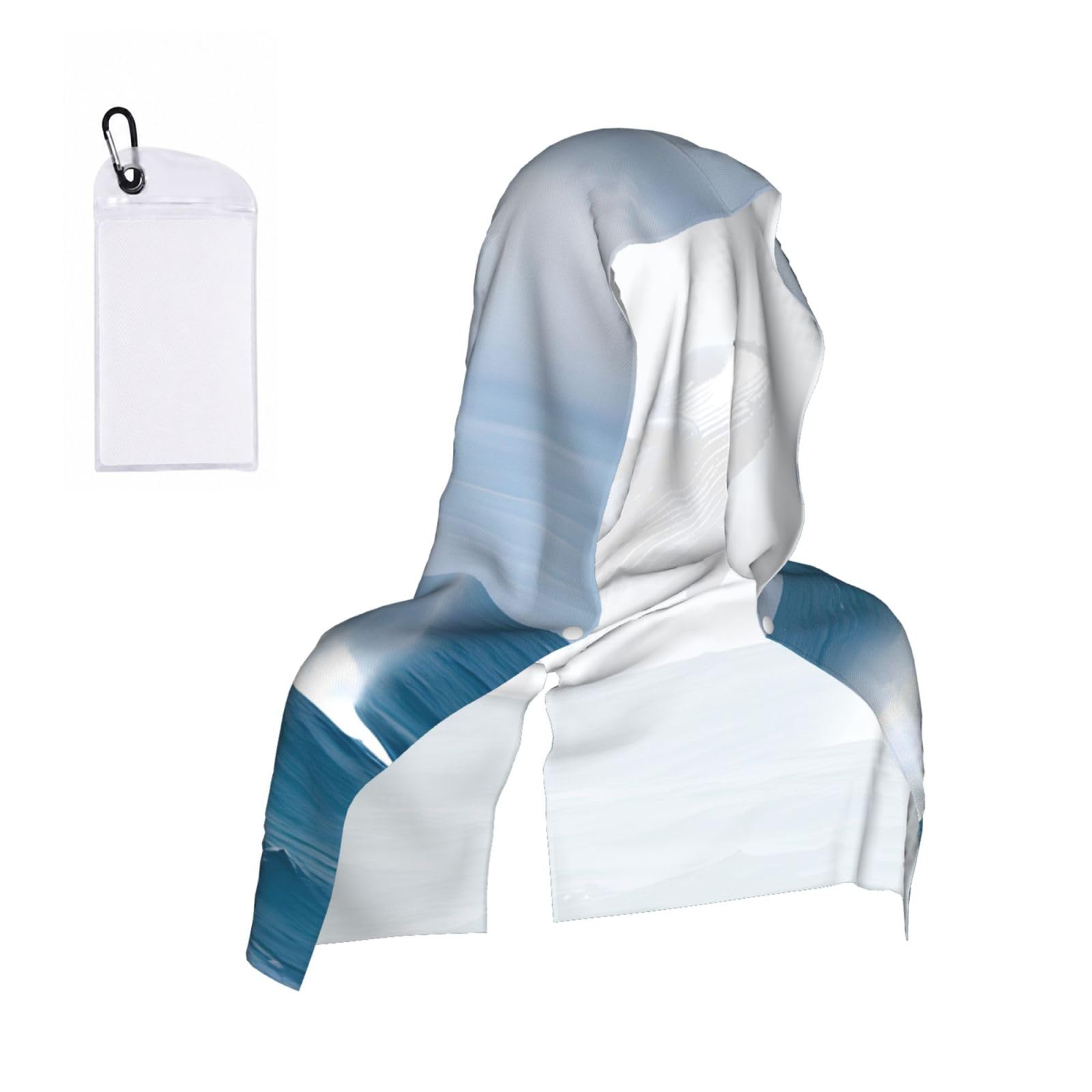 CNTDBU Whales at sea Cooling Towel Hooded-Instant Chill Neck Cover for Sports, UV Cooling Rag for Running Gym