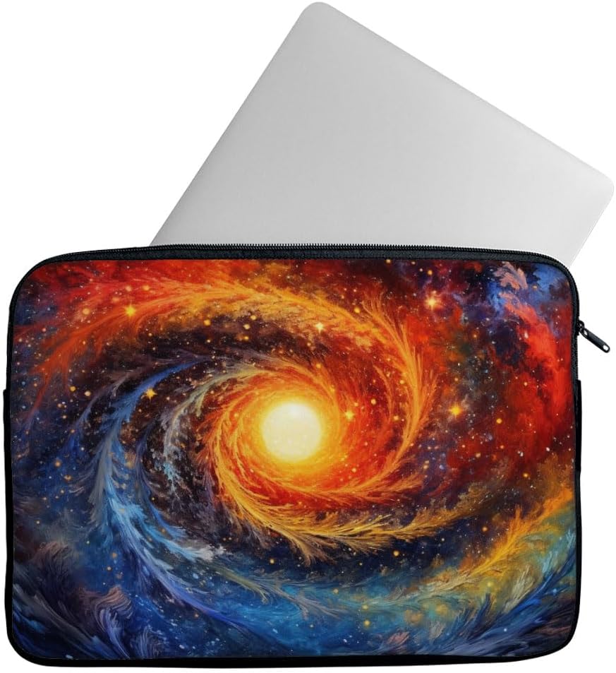 Bright Galaxy 2-Sided Print Mac Book Pro 14" Sleeve - Stylish Laptop Bag - Galaxy Laptop Carry Case