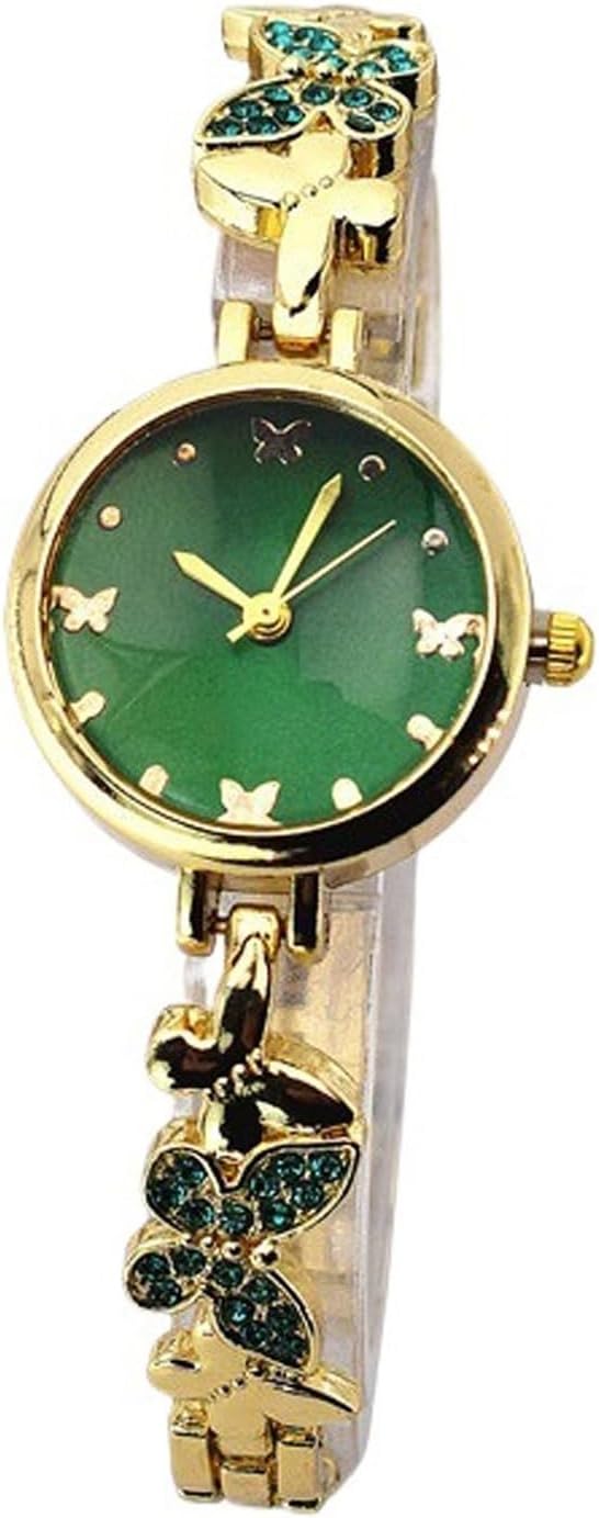 Watch Elegant Butterfly Ladies Watch Bracelet Gold Tone Luxury Diamond Dress Ladies Watch is a great gift for women watches, green