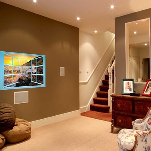 Miniatura 3 de Pegatinas de vista al mar para Pared De Cuarto, marco de ventana, con citas para despegar y pegar, mural de puerta de baño (43.3 pulgadas de ancho x