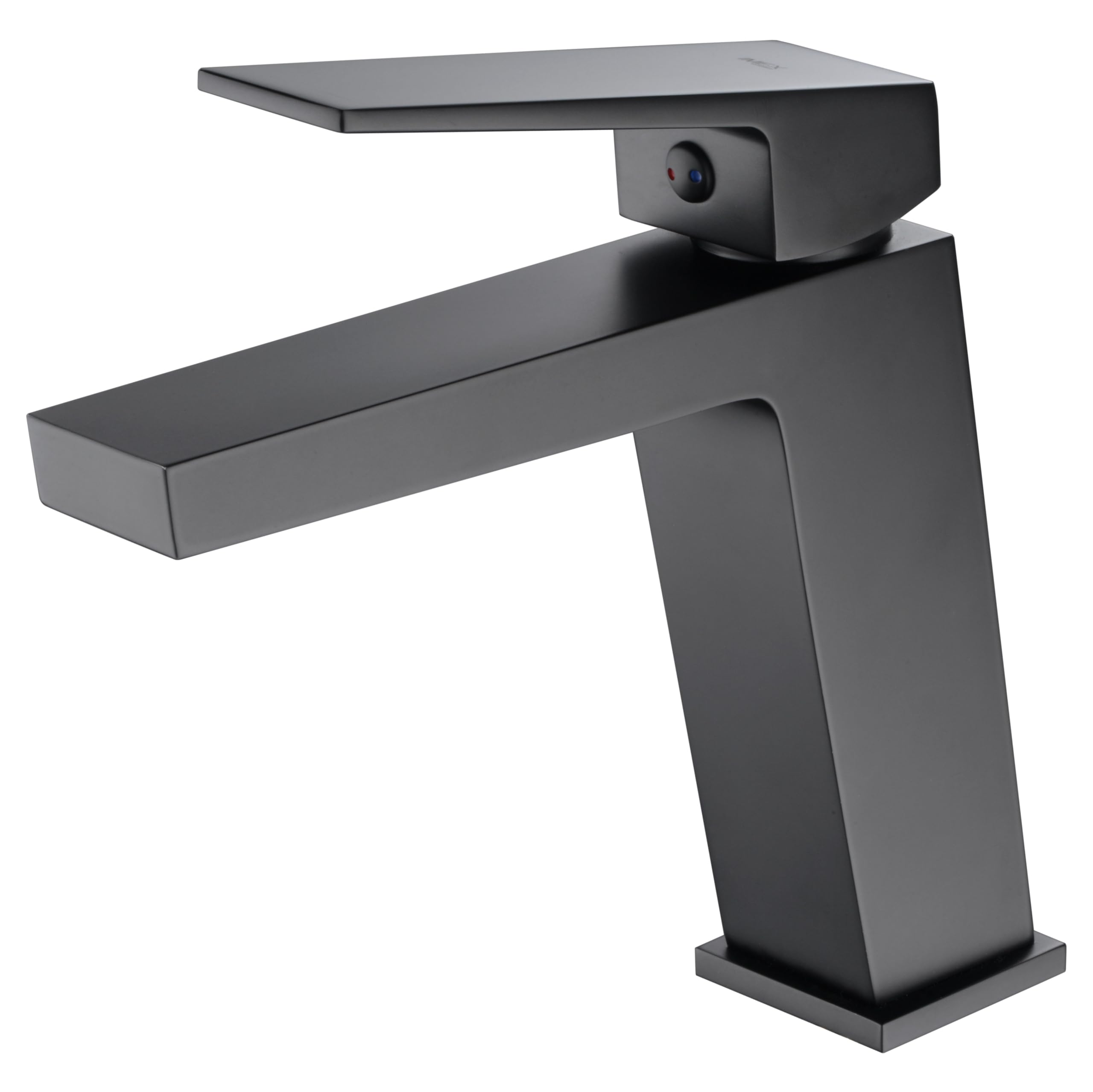 IMEX - Grifo Lavabo Negro | Grifo Baño Monomando con Agua Fria y Caliente | Grifo de Caño Bajo Fabricado con Latón | Ahorro de Agua y Fácil Instalación | Serie Art | Color Negro Mate