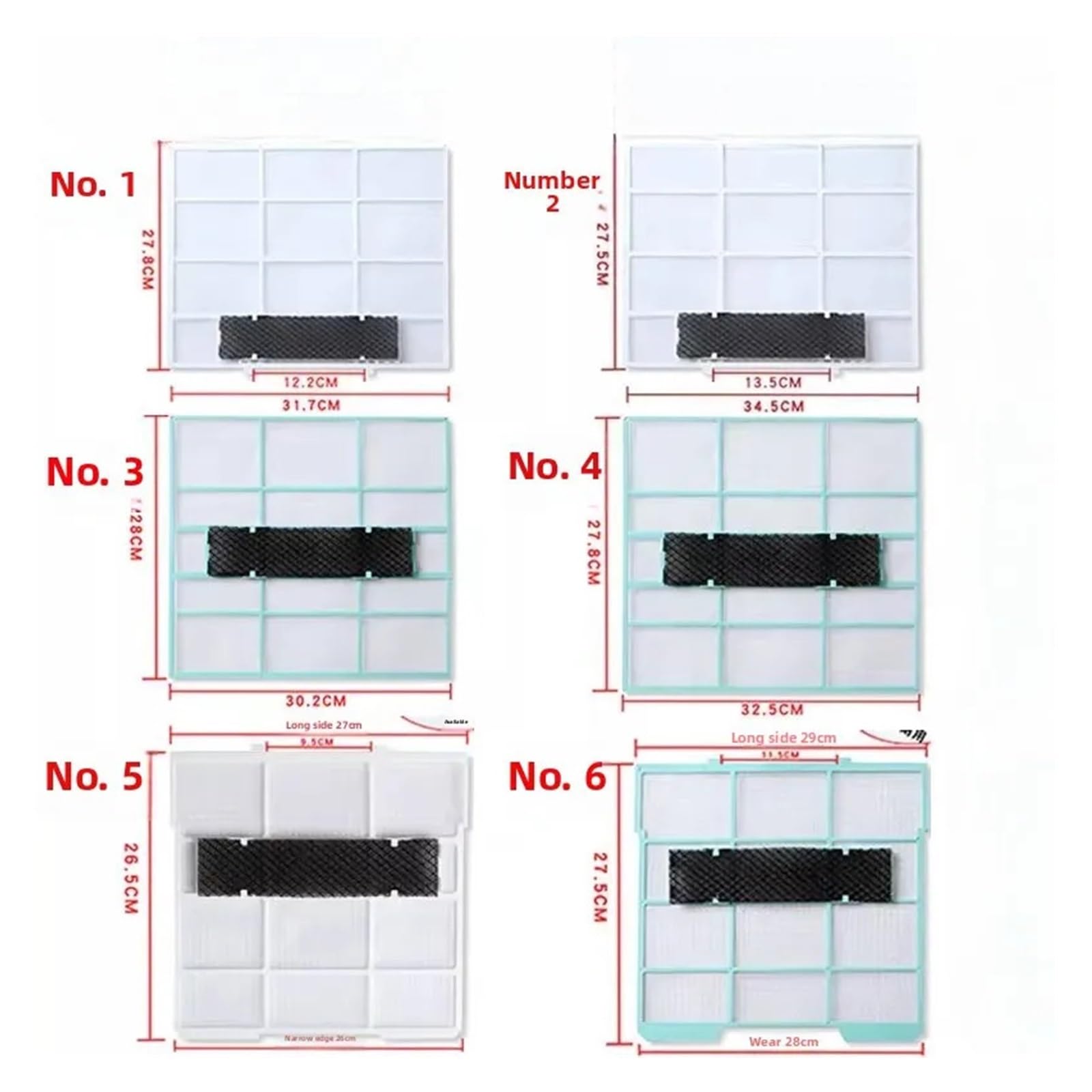 Filtro De Aire Acondicionado De 2 Uds, Compatible Con Midea, Accesorios Universales De Filtro A Prueba De Polvo(1)