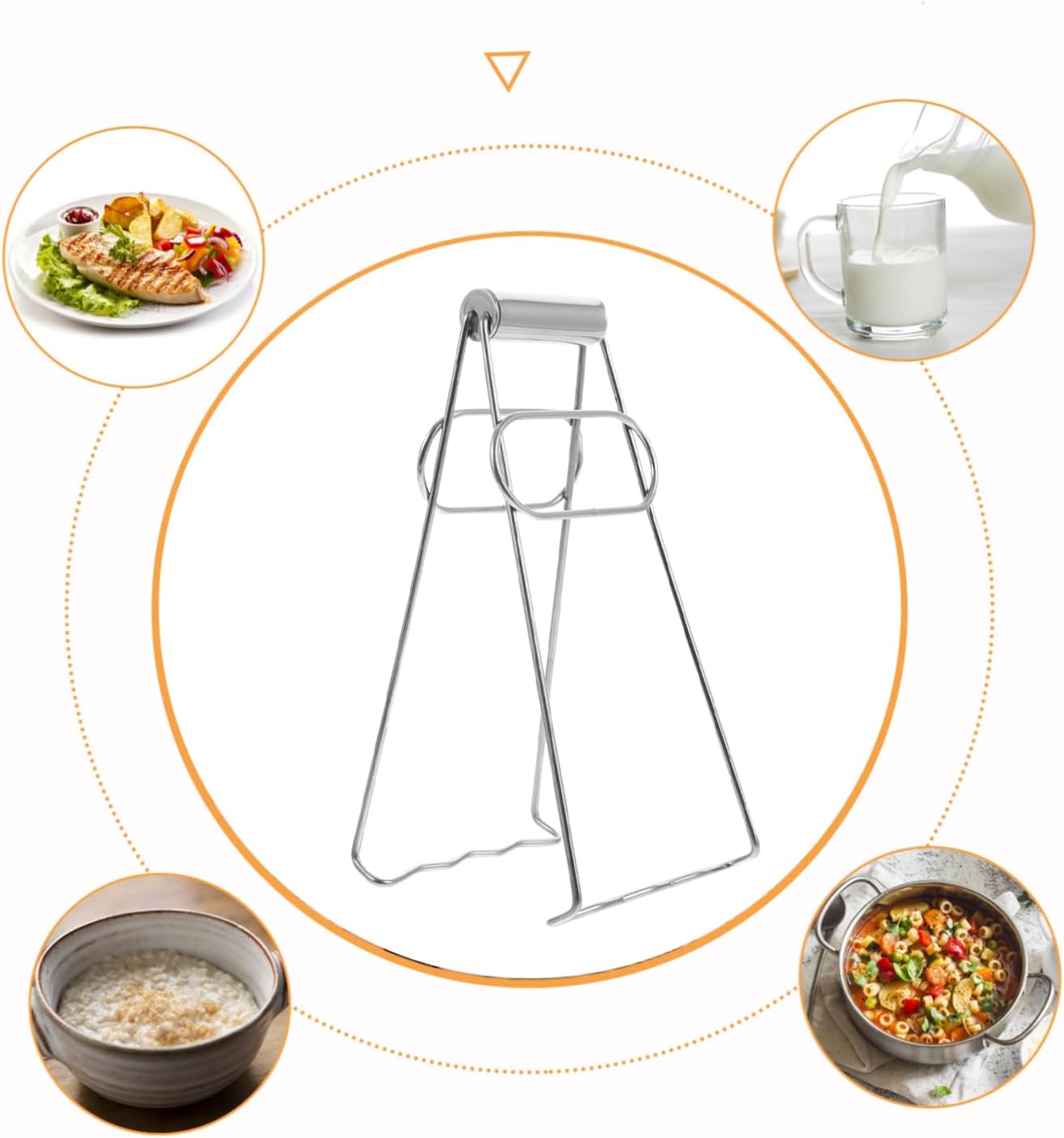 Stainless Steel Hot Bowl Clip 4pcs for Safe Kitchen Lifting image 3