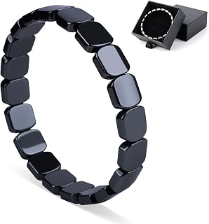Hematite Bracelet Men - Reignites Masculine Energy,Natural Hematite Stone Beaded Stretch Healing Bracelets,Natural Pure Black Hematite Bracelet,Bracelets gifts For Men