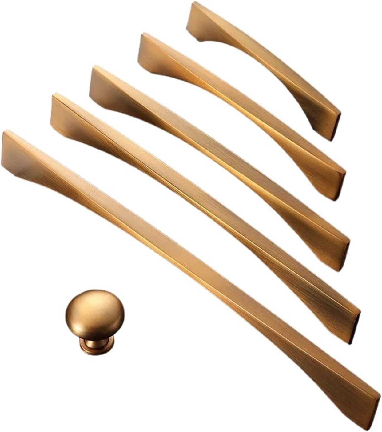 Dressers Closet Cabinet Storage Handles Brass Pulls Drawer Hardware Furniture Kitchen Accessories Wardrobe Door Knobs 2Pcs(160mm)