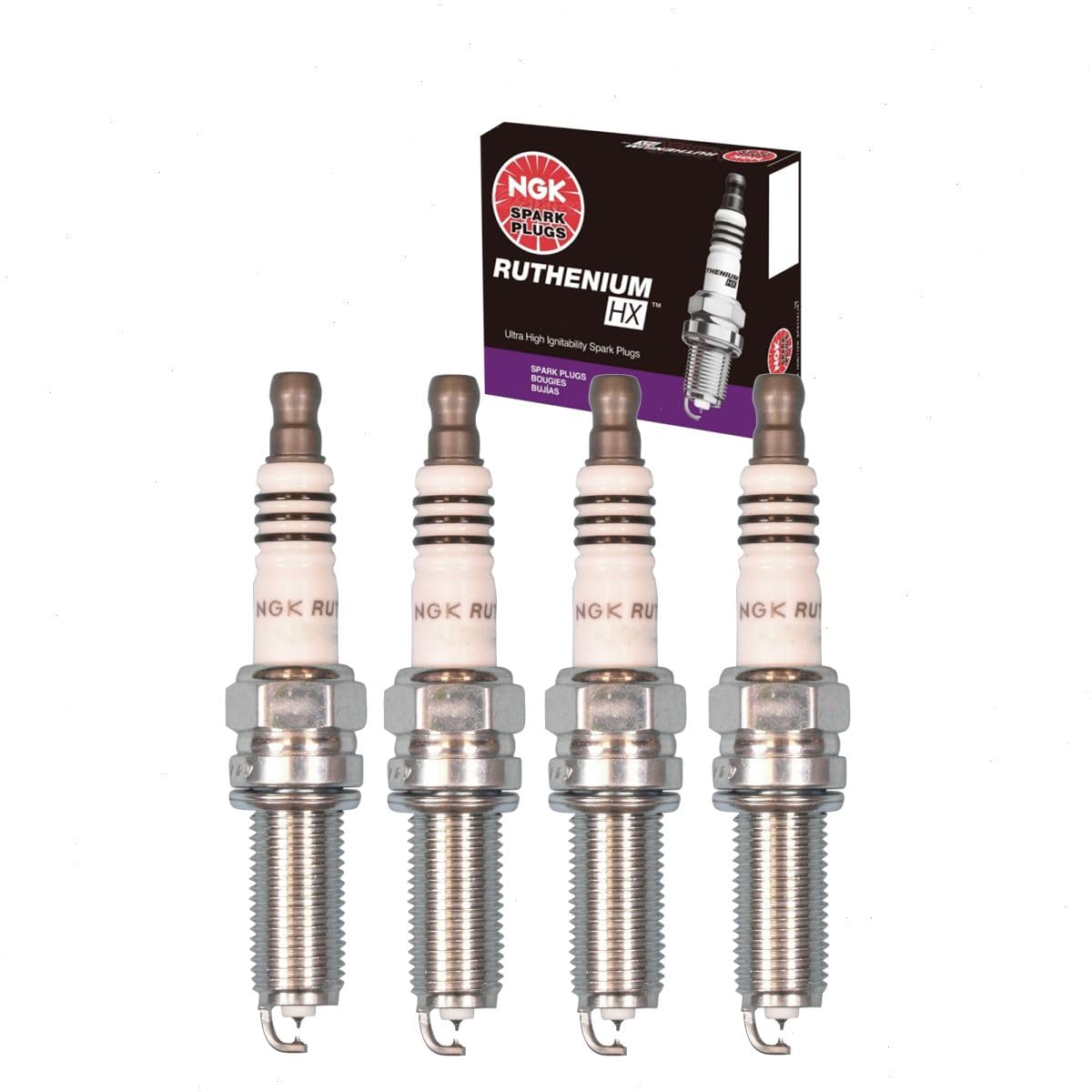 NGK Ruthenium HX Spark Plugs (Set of 4)