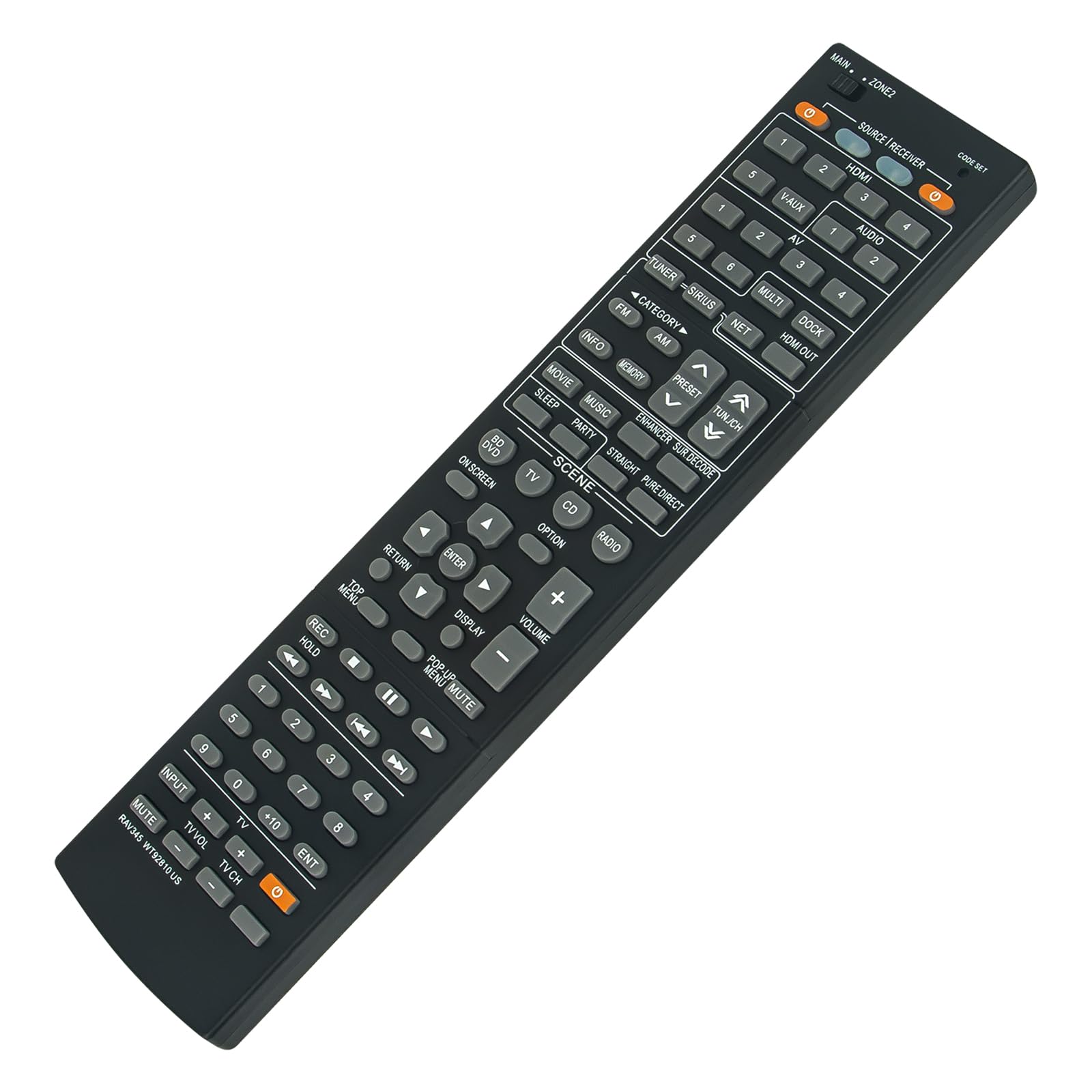 Amazon.com: ECONTROLLY RAV345-WT92810US Replace Remote Control