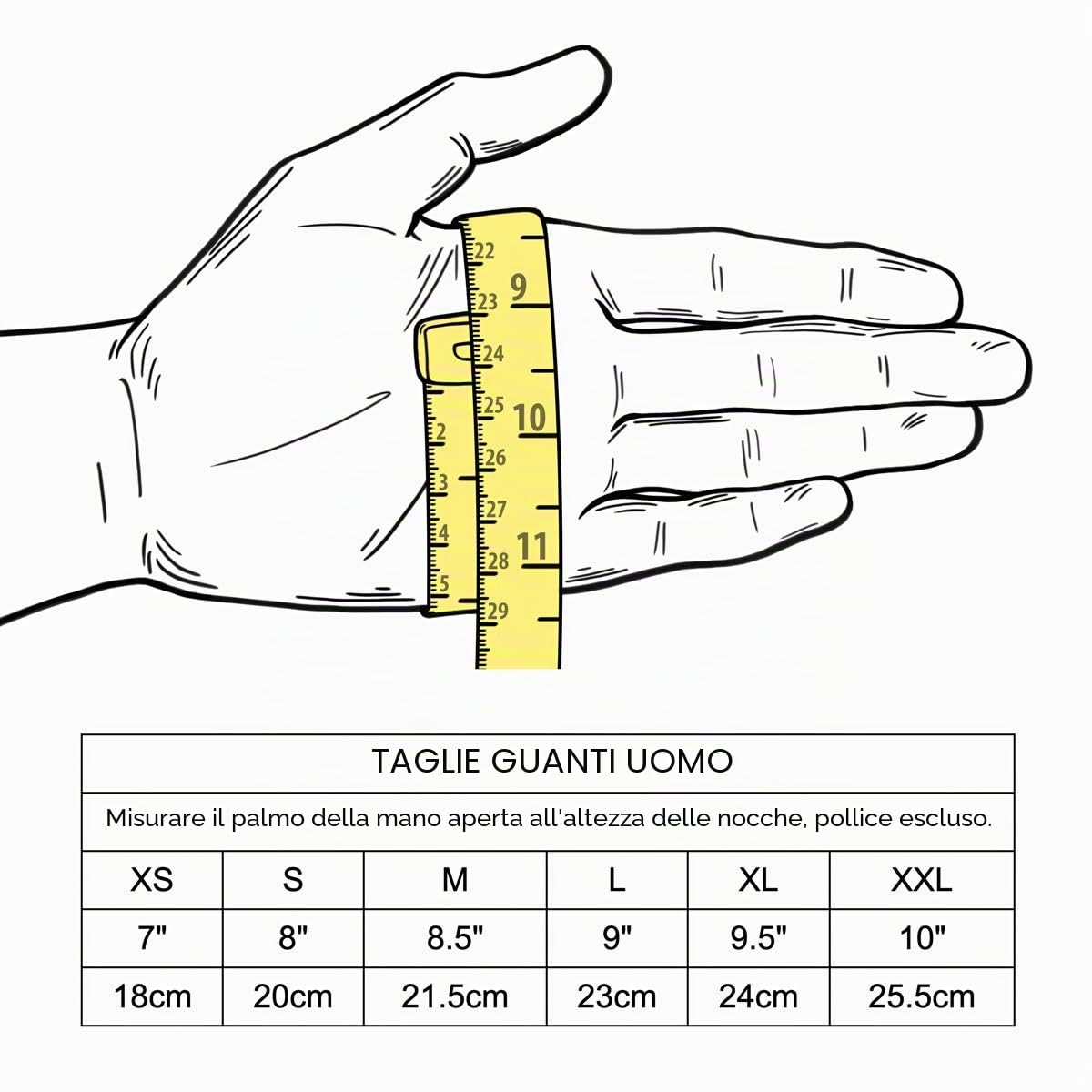 Downholme Guanti in Pelle Touchscreen Foderati in Cashmere per Uomo