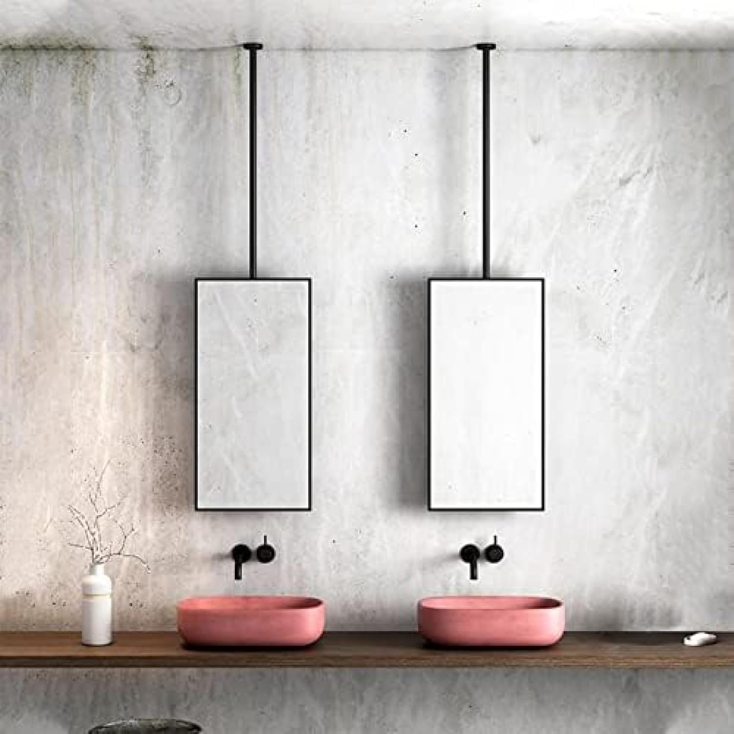 Miroir de maquillage flottant Undr carré avec hauteur de plafond réglable