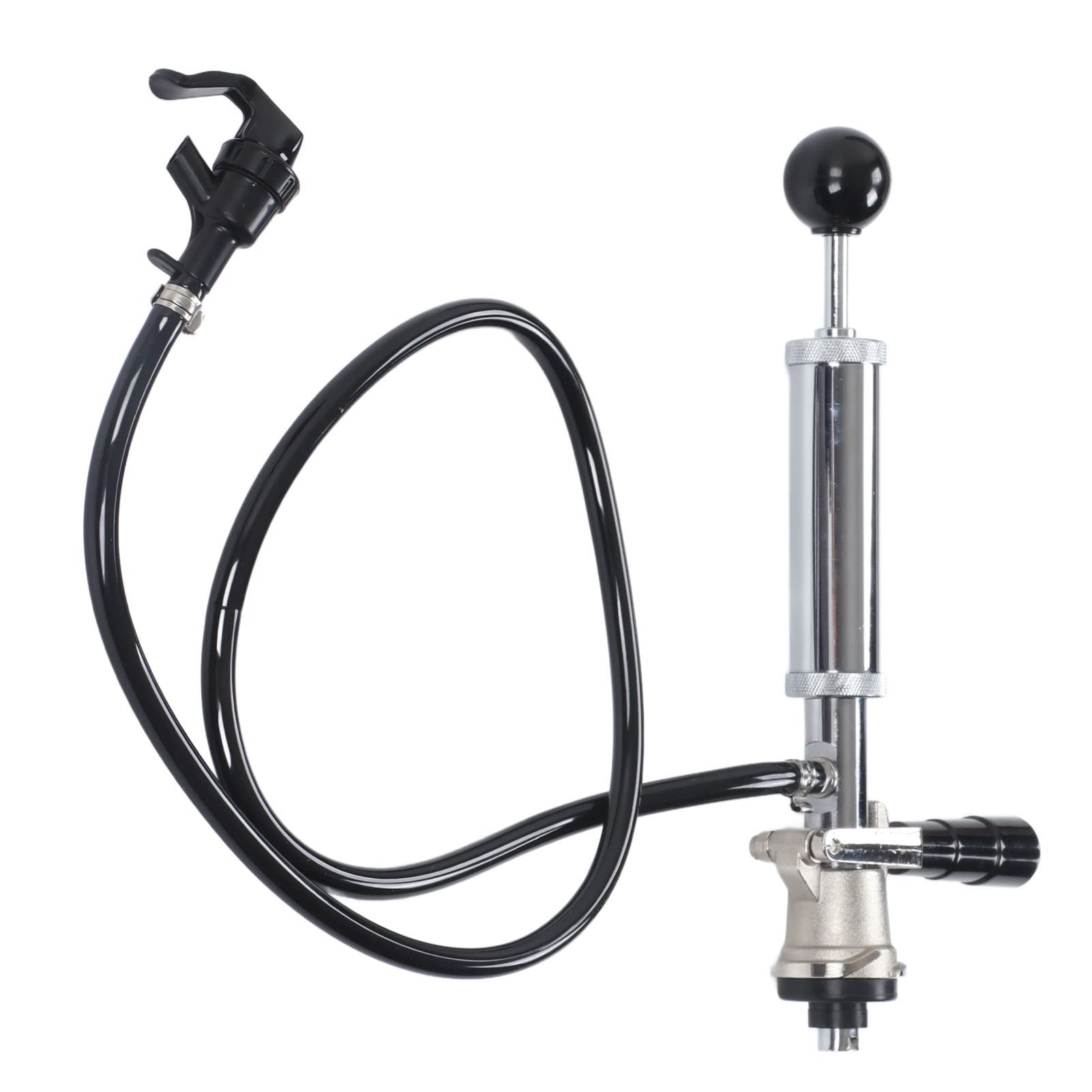 Bomba para barriles de cerveza de acero inoxidable a prueba de fugas, dispensador de grifo tipo S con manguera de 41,3 pulgadas para picnic, fiesta y boda, grifo manual resistente
