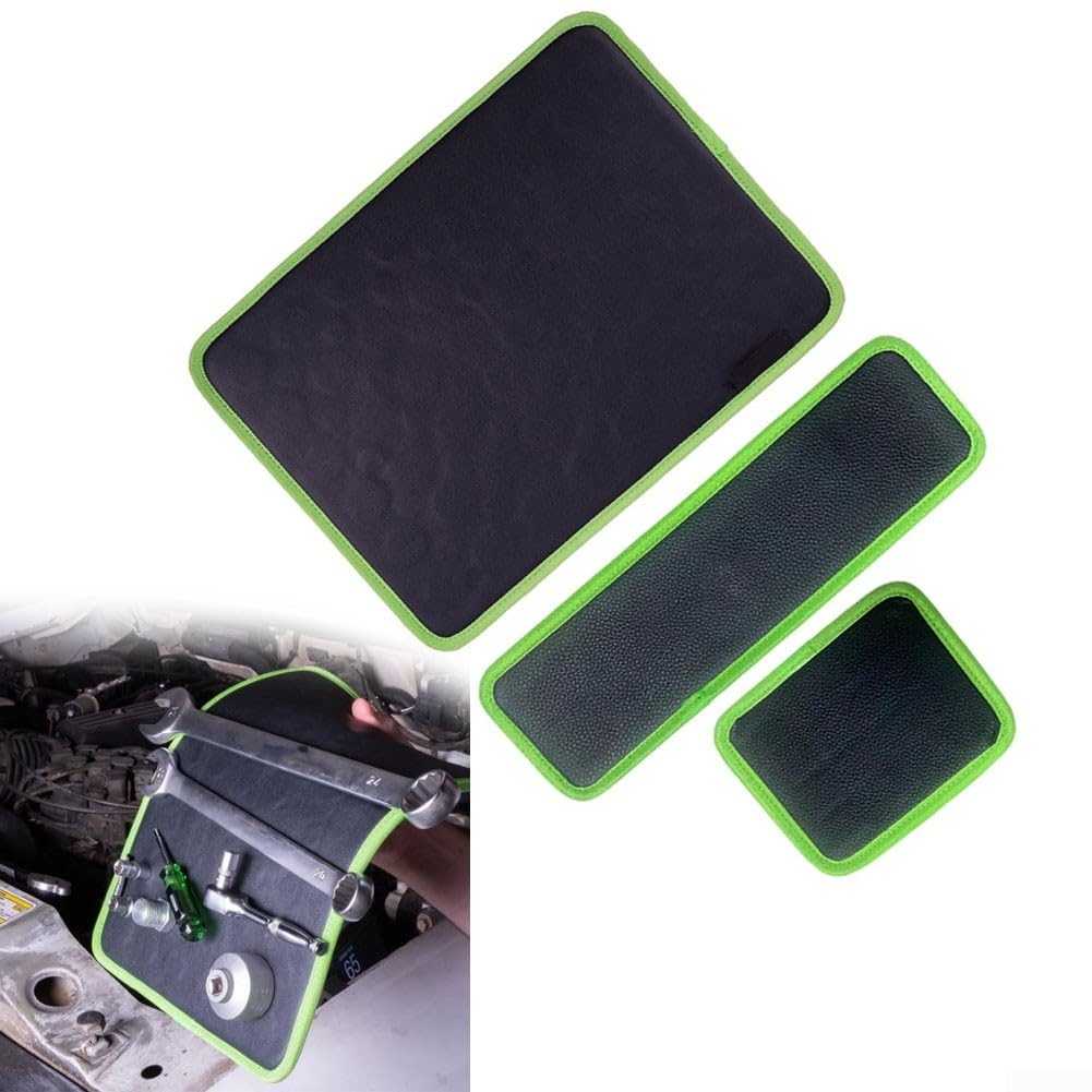 Eawfgtuw Tappetino magnetico flessibile, organizer magnetico per attrezzi, 3 misure, per parti metalliche, viti, chiavi e cacciaviti (3 pezzi)