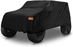 X AUTOHAUX SUV Car Cover Fit for Jeep Wrangler JK JL 2 Door 2007-2021 Outdoor Waterproof Sun Rain Dust Wind Snow Protection 210D Oxford Dark Green