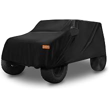 X AUTOHAUX 210D SUV Car Cover for Jeep Wrangler JK JL 2 Door 2007-2021 BK