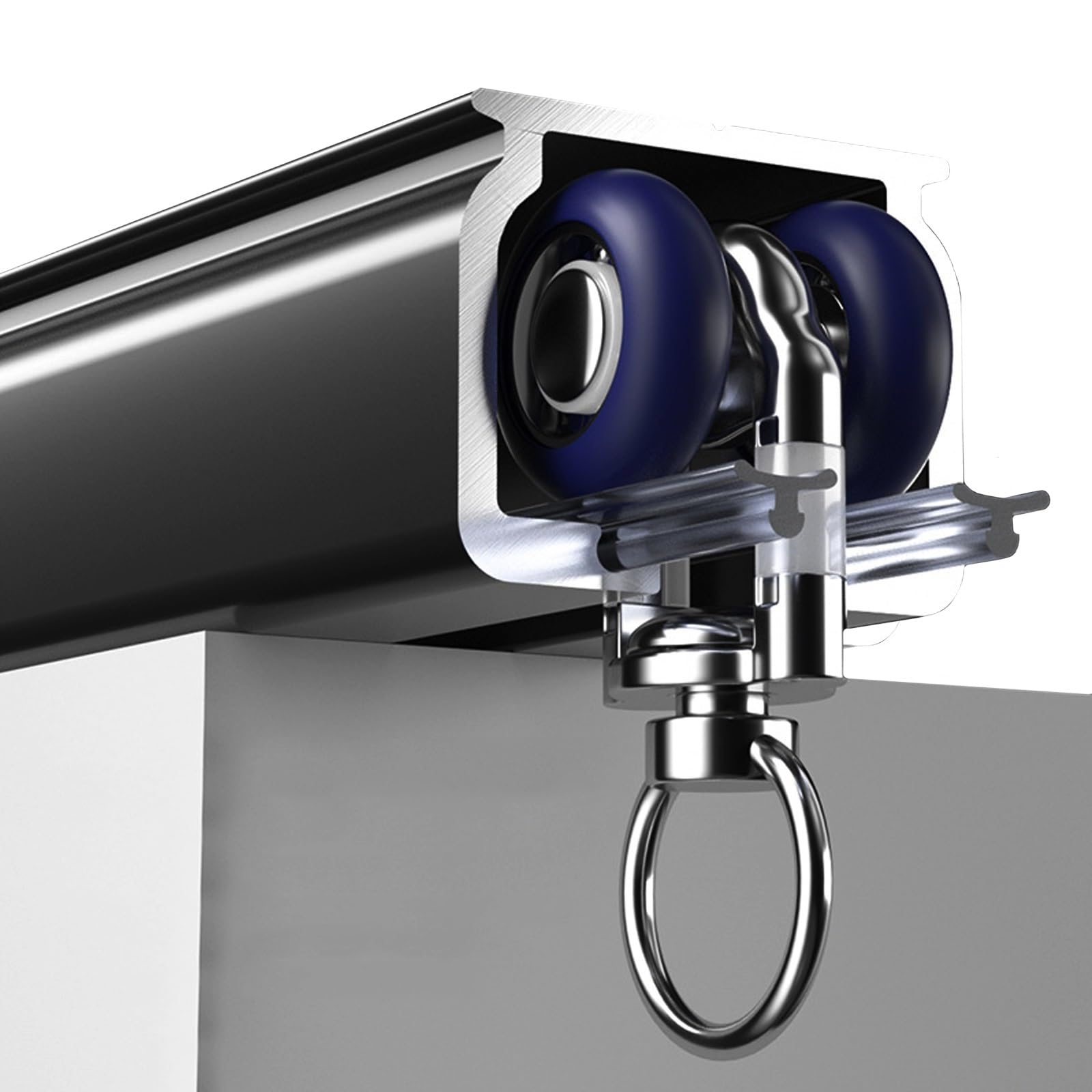 V3VOGUE Binari per Tende A Soffitto 50-600cm Bianco Nero Bastone per Tende Scorrevoli in Alluminio, Binari per Tende A Soffitto O A Parete con