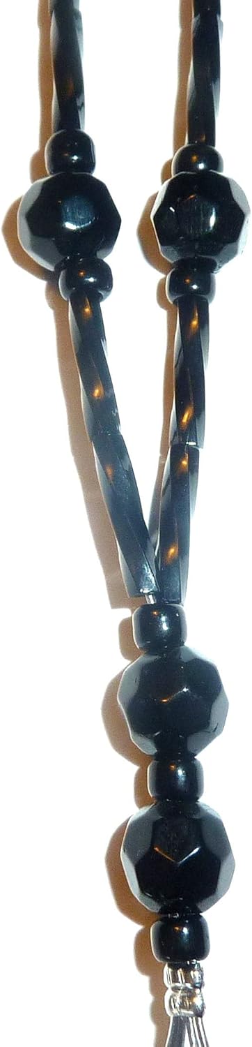 Hidden Hollow Beads Women's Simple Black Breakaway Clasp Beaded Lanyard, for ID Badge Card Holder Teacher Cruise Keys Keychain - Image 4