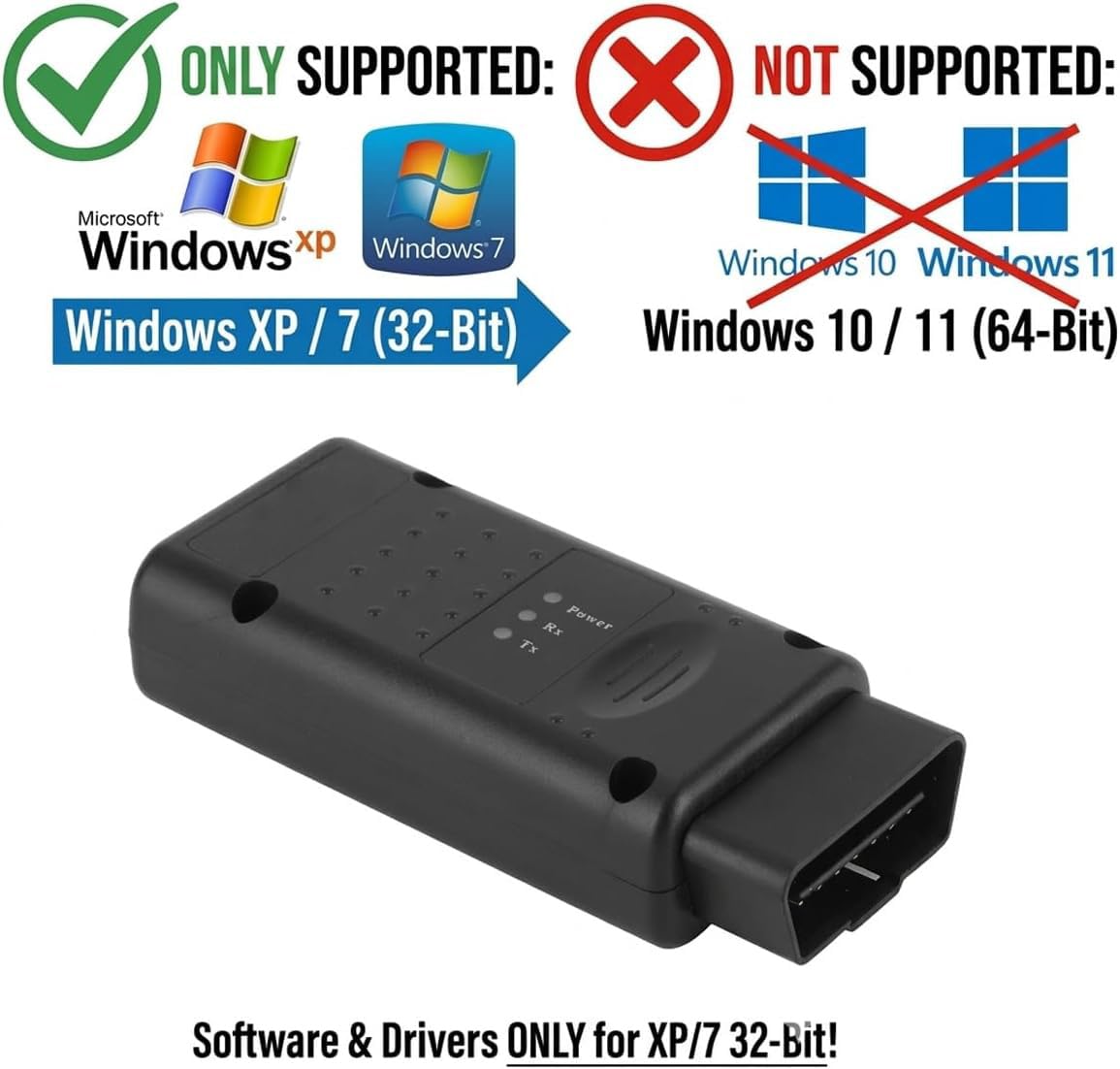 V1.95 Interfejs OBD2 Skaner PIC18F458 Chip FTDI Kody błędów Narzędzie diagnostyczne czytnika dla