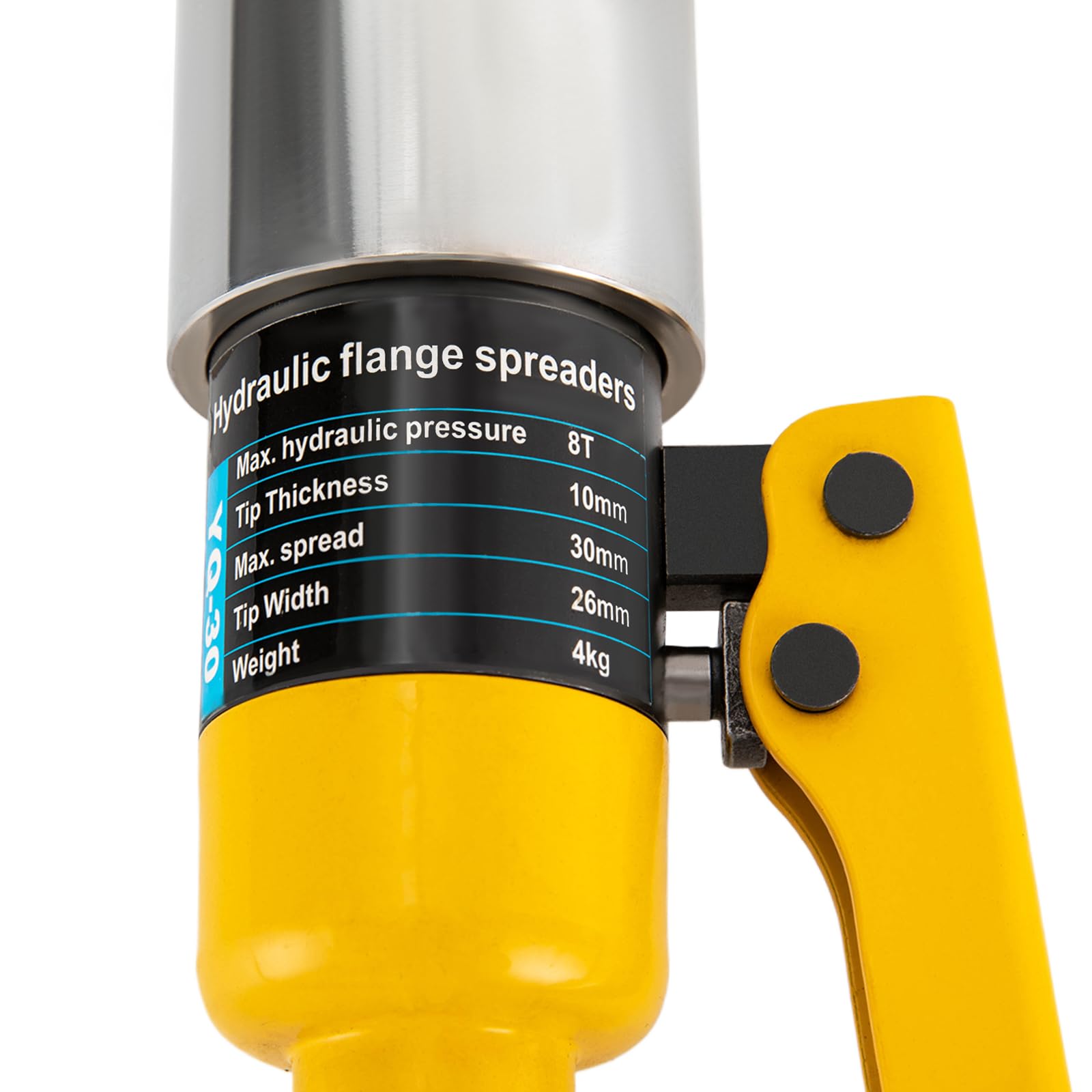 Separador hidráulico de brida 8 T 30 mm Manual hidráulico Prensa Alicates Separador adecuado para la reparación y construcción de tuberías, la expansión y separación de objetos, etc (amarillo)