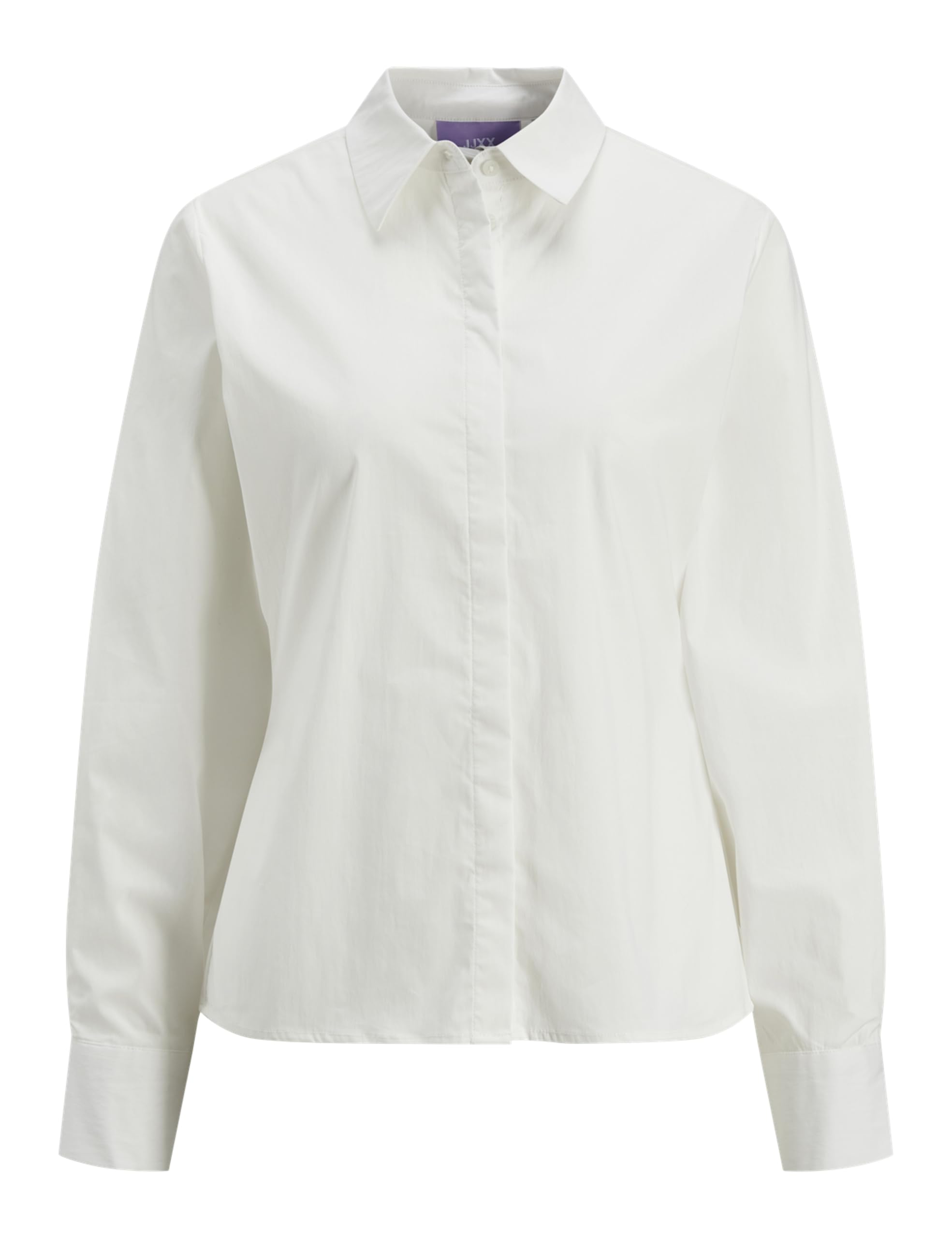 JJXX JXSAGA LS Slim Shirt WVN SN, Blanc De Blanc, S