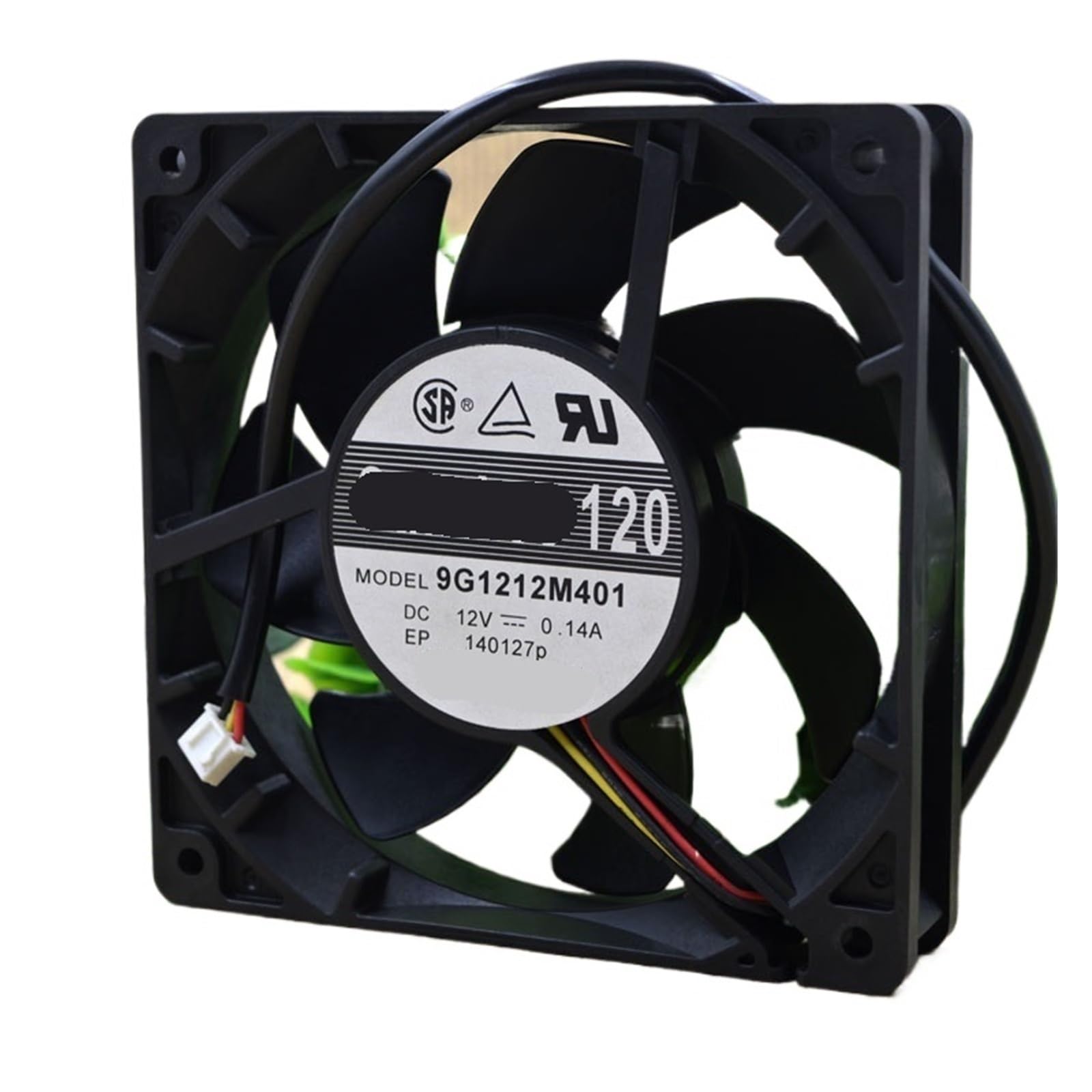 YUSKICCNE 9G1212M401 12V 0.14A 3wires 12025 120 * 120 * 25mm 12cm Cooling Fan