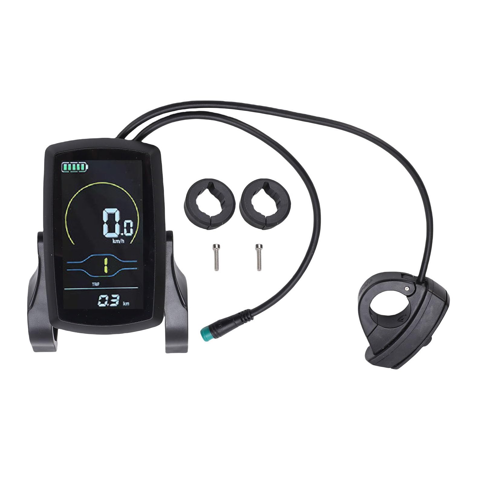 Tosuny Display LCD per Bici Elettrica, Computer per Bici Elettrica Universale Compatibile 36V 48V, Contachilometri Multifunzione con Livello di Servoassistenza per Bici da Strada di