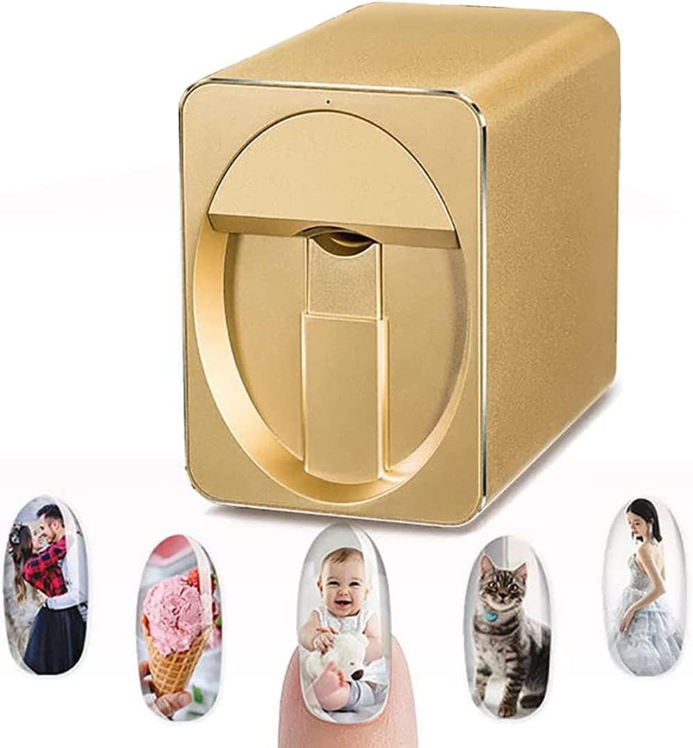 SONLED 3D Nail Art Printer, Smart Automatic Nail Printer Machine, Support WiFi/DIY/USB, Portable Mobile Nail Painting Machine for Home Usage Nail Salon Nail Lovers