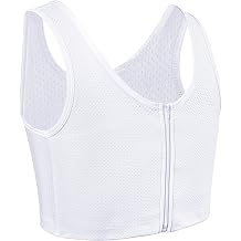 Chest Binder for Transgender FTM Zip Up Binder Breathable Breast Cool Fabric Tank Top