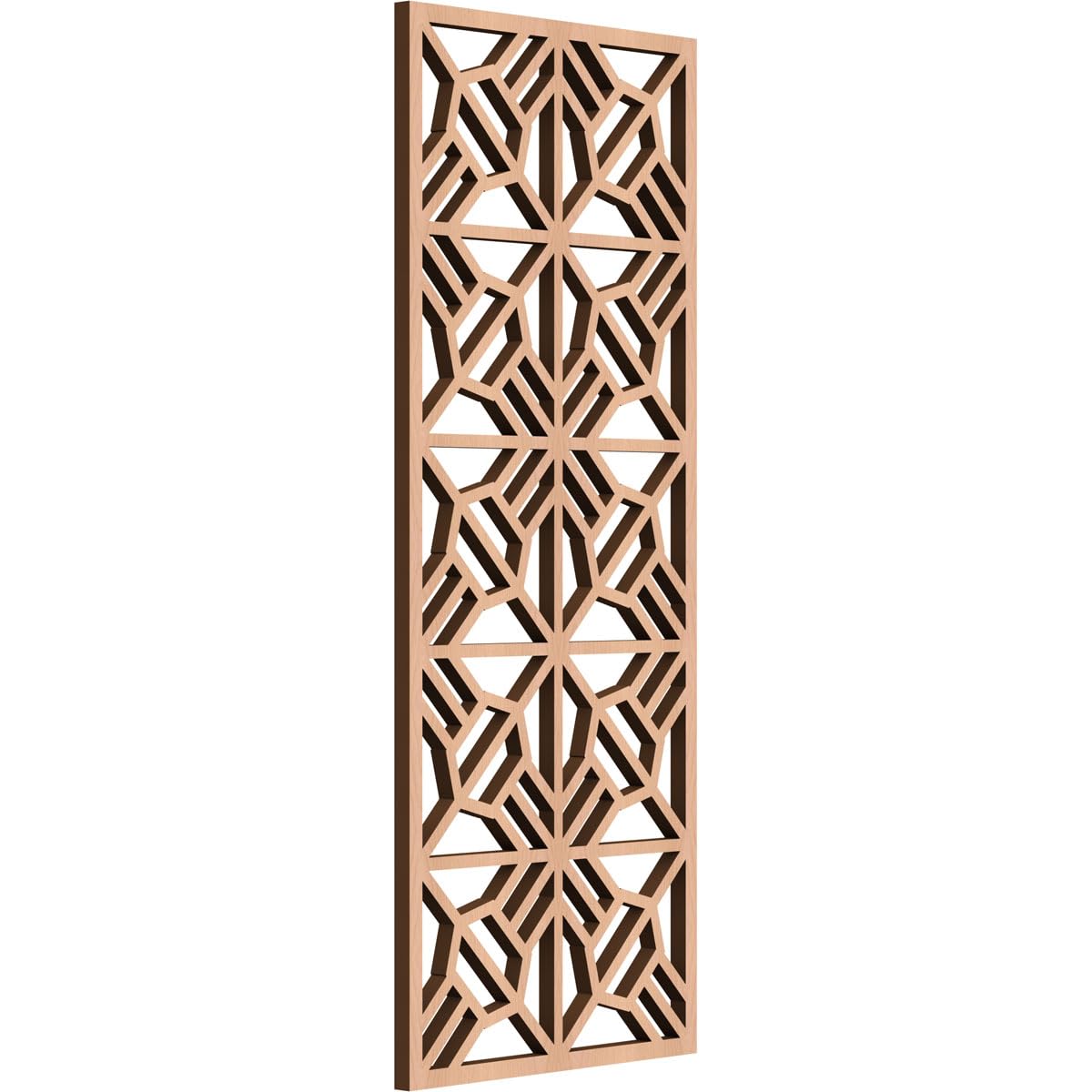 Auburn Decorative Pierced Fretwork Wood Wall Panels, 9 3/8"W x 24 3/8"H x 3/8"T, Alder