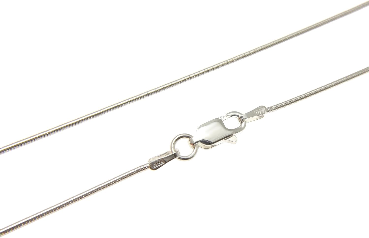 Arthur's Jewelry 925 Sterling Silver Italian 1mm Round Snake Chain Necklace 16" - 24"