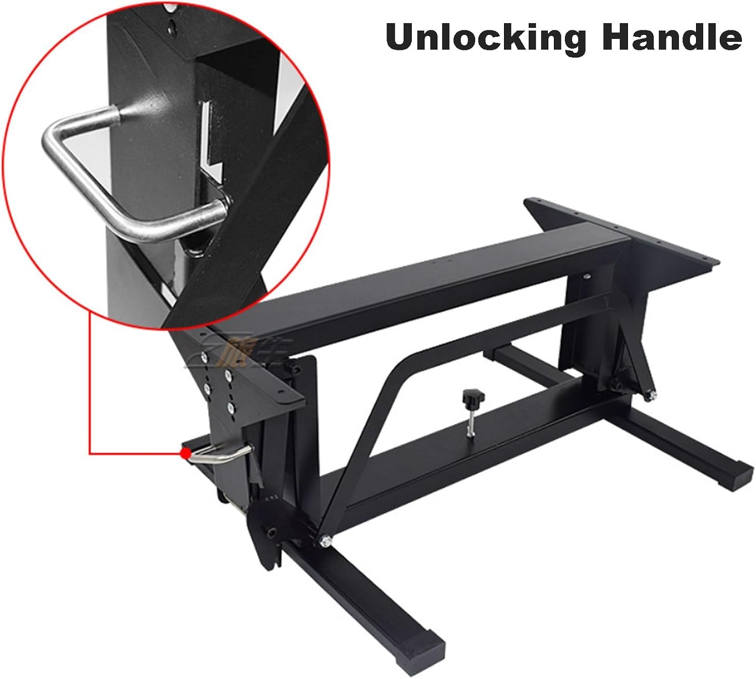 RV Dinette Table Base, Metal Folding Table Frame Adjustable Height, 550LBS Support for RV Camper Yacht Camping Patio