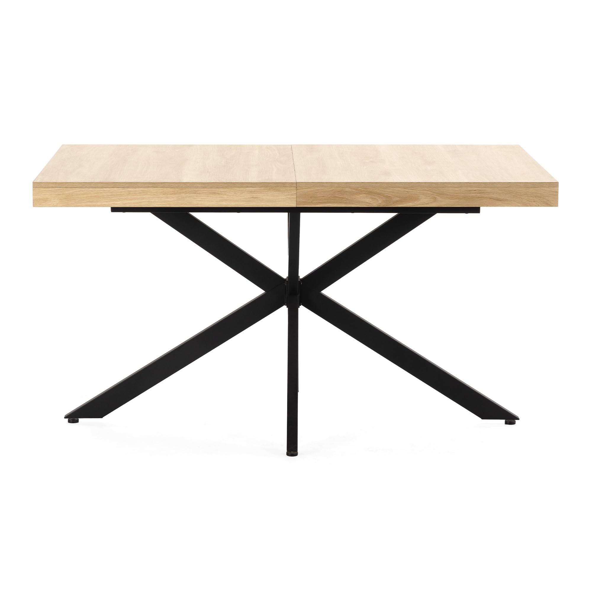 HOMN LIVING Tavolo da Pranzo allungabile Genova Effetto Rovere, 140-180 cm (Lunghezza), 80 cm (profondità), 75 cm (Altezza)