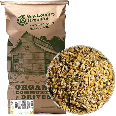 New Country Organics I Organic Duck Grower Feed I 19% Protein I Certified Organic and Soy-Free Duck Food for Healthy Growth | Ideal for Wild & Pet Ducks | Prevents Angel Wing I 40 lbs Cover